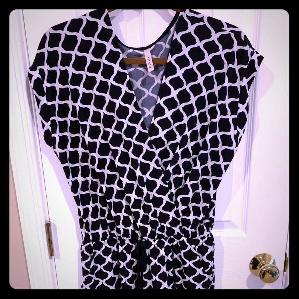 Cute black and white romper